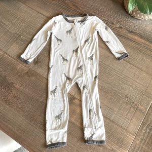 Kyte BABY Zippered Romper In Giraffe 12-18 month